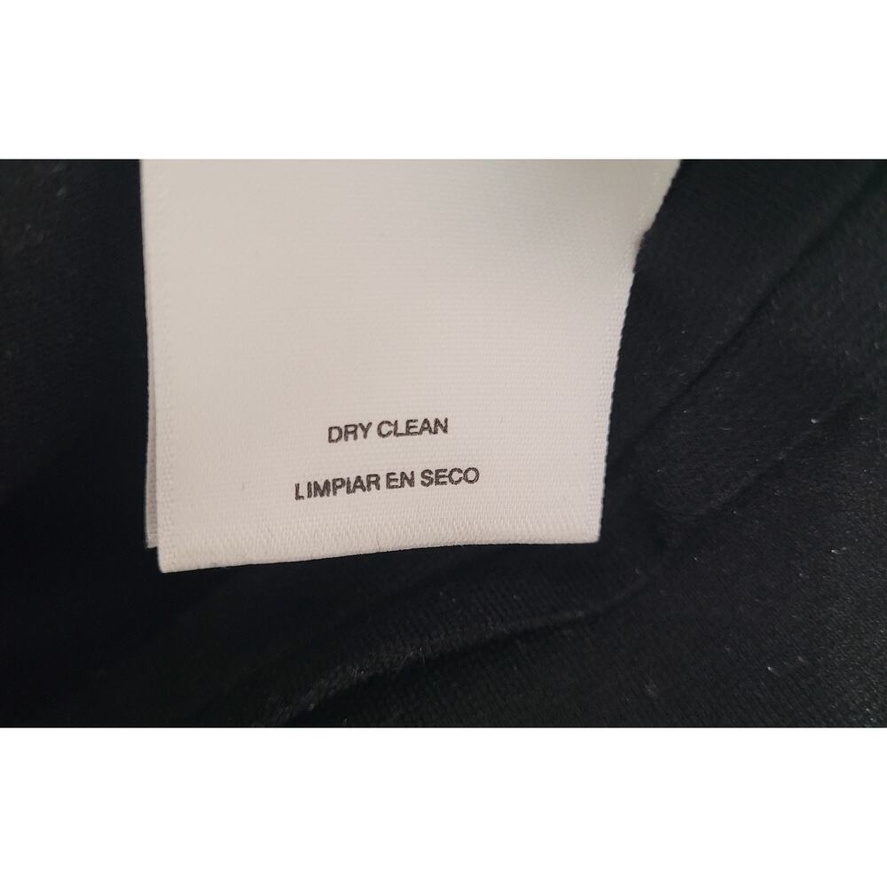 Anne Klein Black Long Sleeve Ruched Minimalist Stretch Sheath Midi Dress Small - Picture 8 of 9